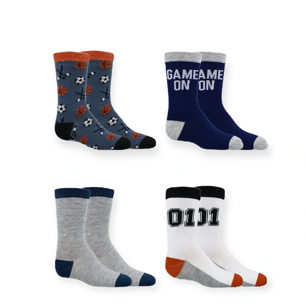 DENSLEY & CO Boys Sporty Socks 4 pack